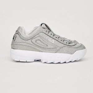 FILA Disruptor 2 Made in Italy Silver Sparkle Women’s 7.5 Rare Glitter Edition